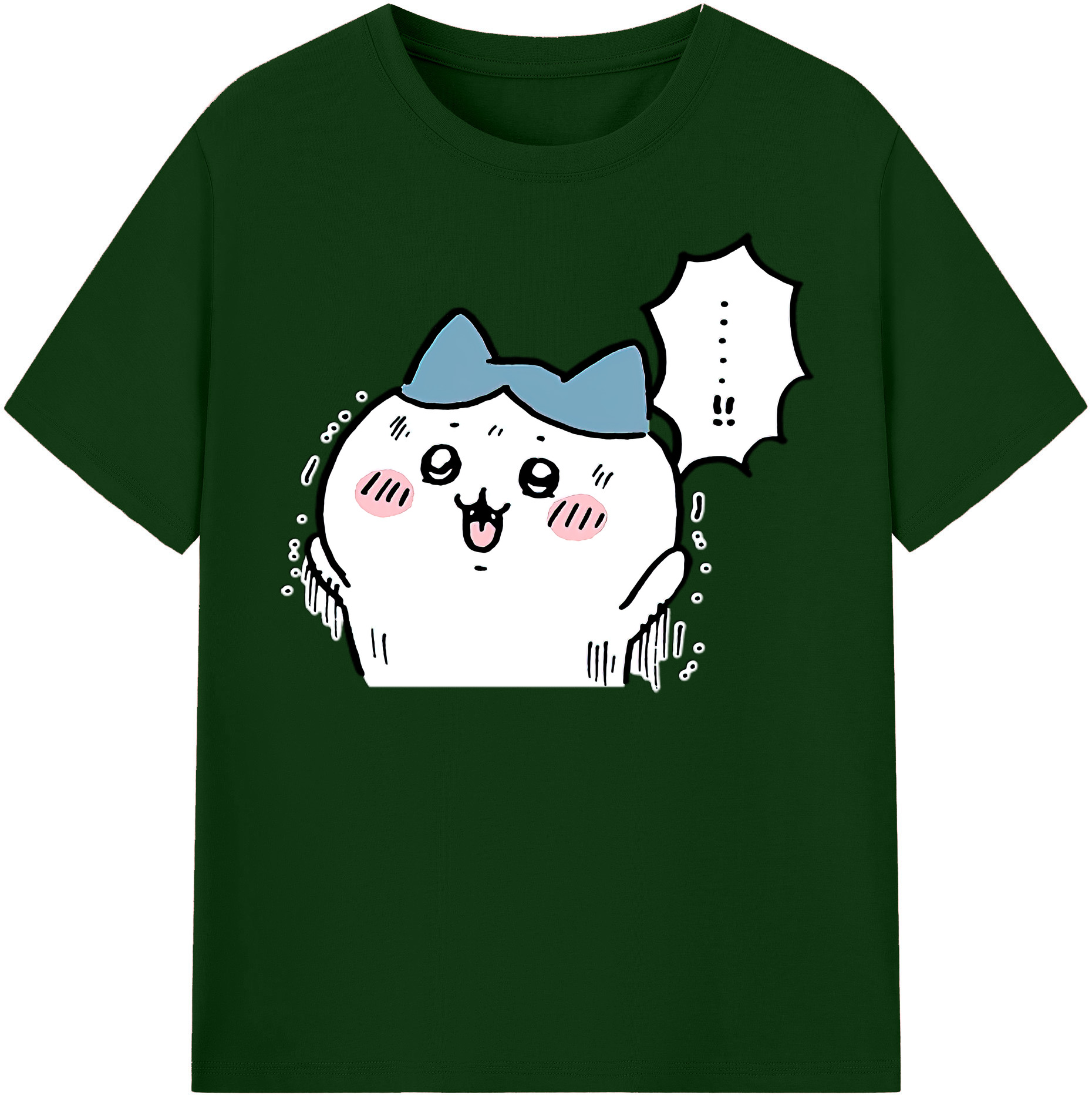 （画像用） ちいかわ ハチワレ Chii-kawa hachiware 綿100％半袖Tシャツ（フロントプリント）